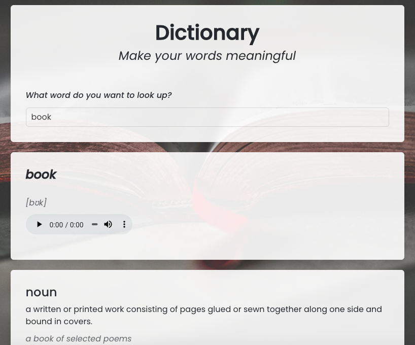 Dictionary App